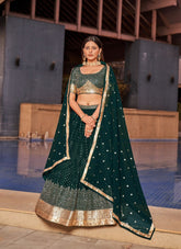 Alluring Looking Lehenga Choli in Green